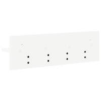 Produktbild för Väggmonterad Klädhängare Vit 60 x 10,5 x 18 cm Konstruerat trä