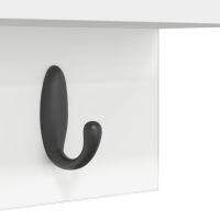 Produktbild för Väggmonterad Klädhängare Vit 60 x 10,5 x 18 cm Konstruerat trä