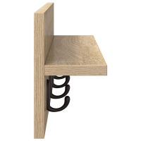 Produktbild för Väggmonterad Klädhängare Sonoma-ek 60 x 10,5 x 18 cm