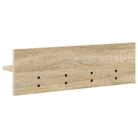 Produktbild för Väggmonterad Klädhängare Sonoma-ek 60 x 10,5 x 18 cm