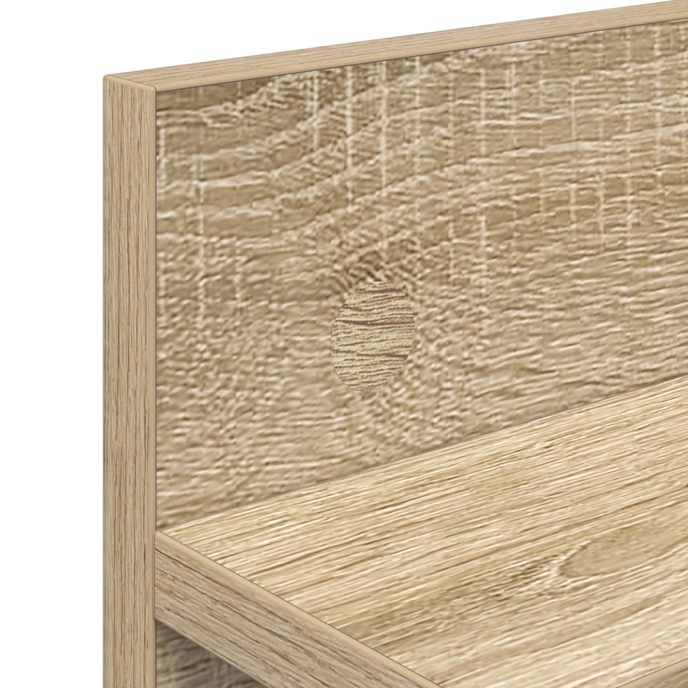 Produktbild för Väggmonterad Klädhängare Sonoma-ek 60 x 10,5 x 18 cm