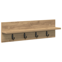 Produktbild för Väggmonterad Klädhängare Artisan Ek 60 x 10,5 x 18 cm