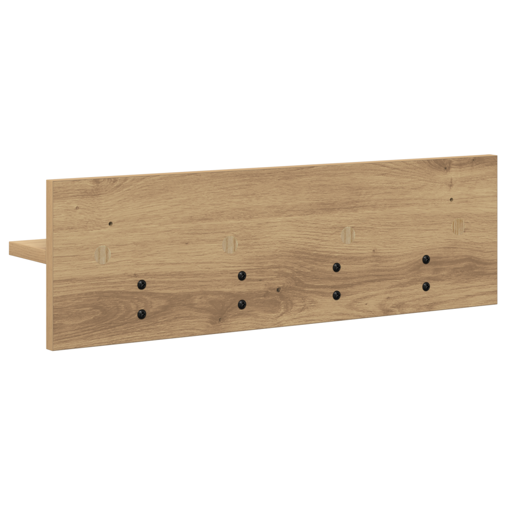 Produktbild för Väggmonterad Klädhängare Artisan Ek 60 x 10,5 x 18 cm