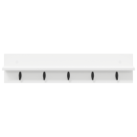 Produktbild för Väggmonterad Klädhängare Vit 80 x 10,5 x 18 cm Konstruerat trä
