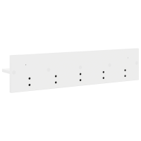 Produktbild för Väggmonterad Klädhängare Vit 80 x 10,5 x 18 cm Konstruerat trä