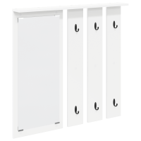 Produktbild för Väggmonterad Klädhängare Vit 84 x 10 x 80 cm Konstruerat trä
