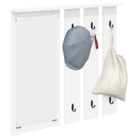 Produktbild för Väggmonterad Klädhängare Vit 84 x 10 x 80 cm Konstruerat trä