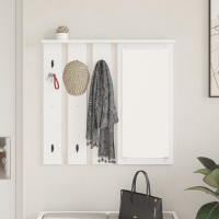 Produktbild för Väggmonterad Klädhängare Vit 84 x 10 x 80 cm Konstruerat trä