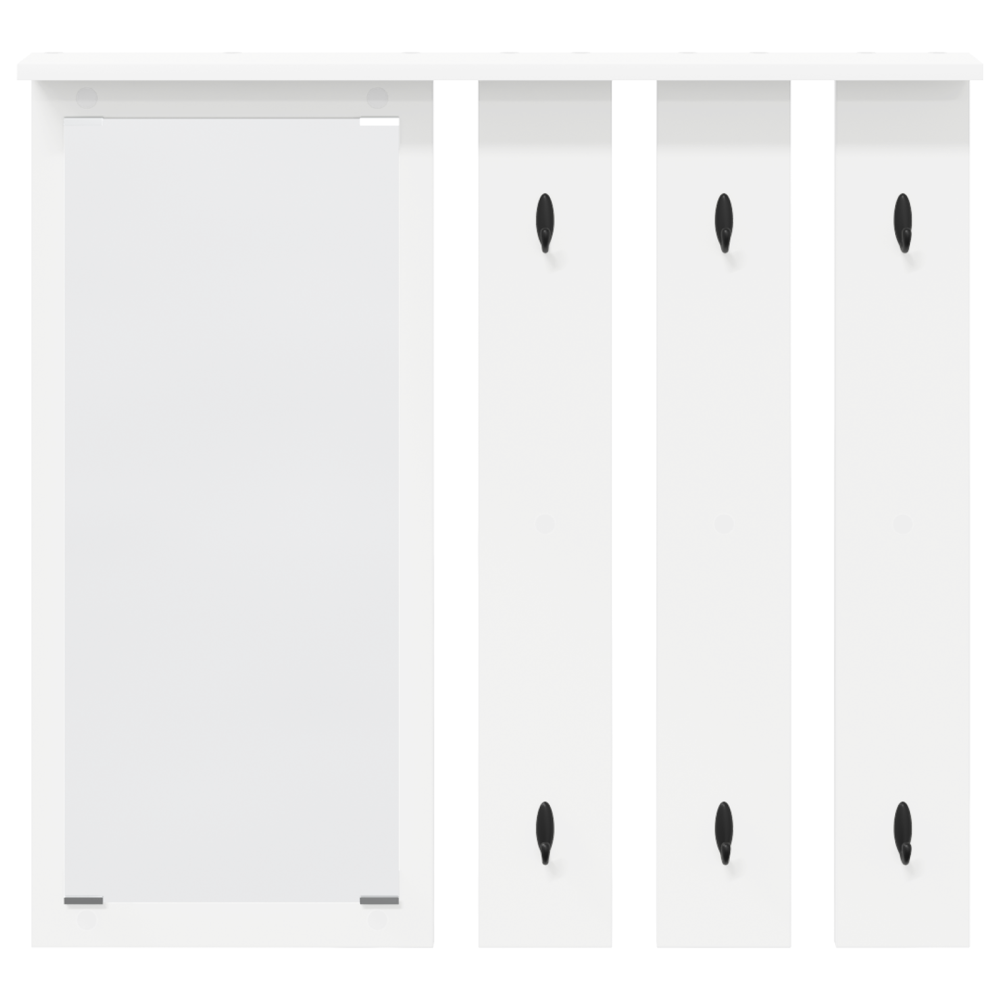 Produktbild för Väggmonterad Klädhängare Vit 84 x 10 x 80 cm Konstruerat trä