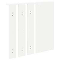 Produktbild för Väggmonterad Klädhängare Vit 84 x 10 x 80 cm Konstruerat trä