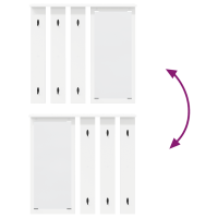 Produktbild för Väggmonterad Klädhängare Vit 84 x 10 x 80 cm Konstruerat trä