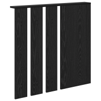 Produktbild för Väggmonterad Klädhängare med hylla Svart ek 84 x 10 x 80 cm