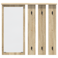 Produktbild för Väggmonterad Klädhängare med hylla Sonoma ek 84 x 10 x 80 cm