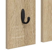 Produktbild för Väggmonterad Klädhängare med hylla Sonoma ek 84 x 10 x 80 cm