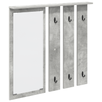 Produktbild för Väggmonterad Klädhängare med hylla Betonggrå 84 x 10 x 80 cm