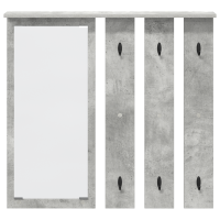 Produktbild för Väggmonterad Klädhängare med hylla Betonggrå 84 x 10 x 80 cm