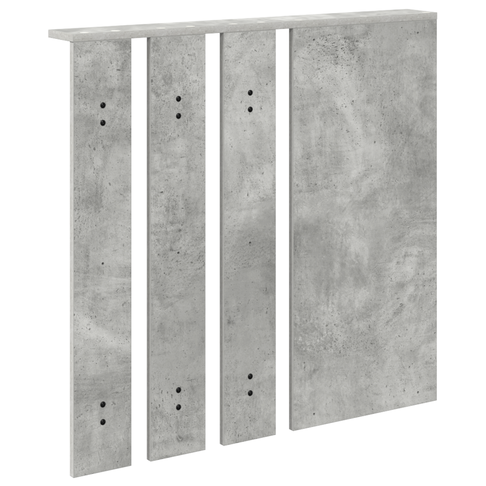 Produktbild för Väggmonterad Klädhängare med hylla Betonggrå 84 x 10 x 80 cm