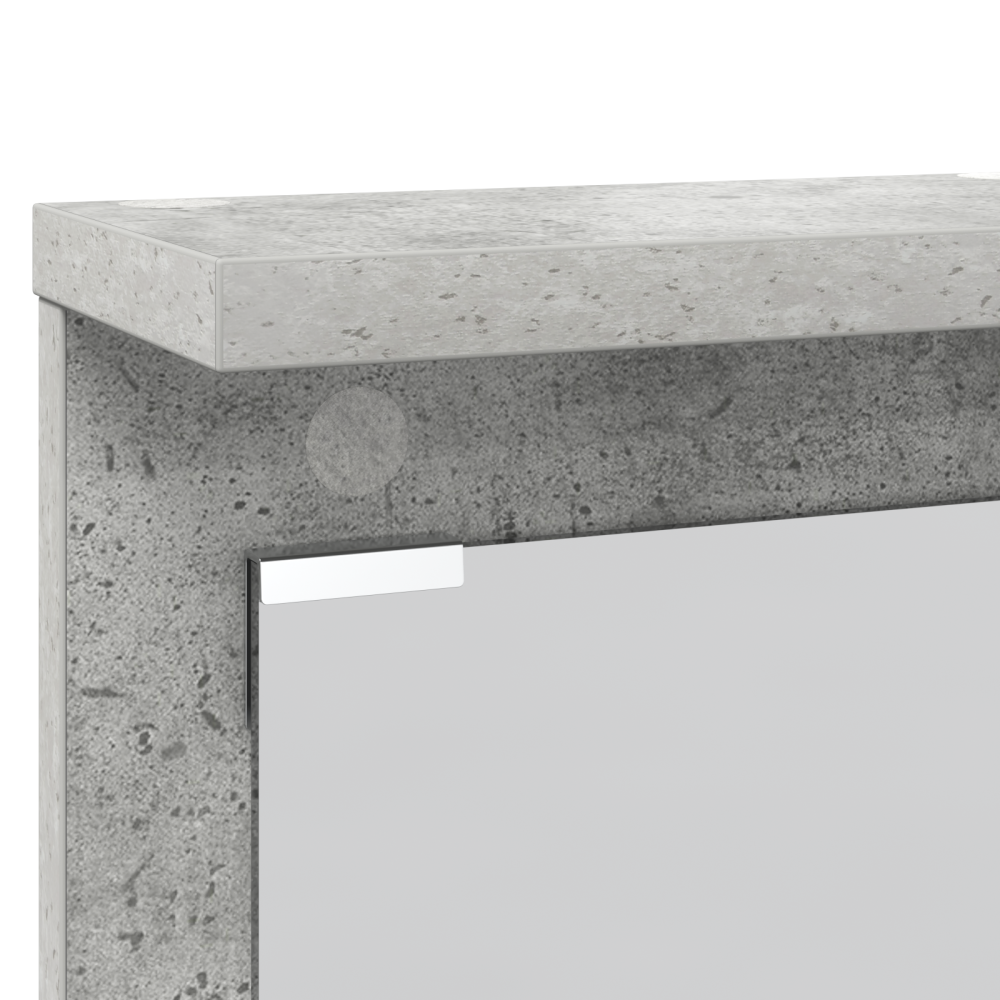 Produktbild för Väggmonterad Klädhängare med hylla Betonggrå 84 x 10 x 80 cm