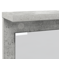 Produktbild för Väggmonterad Klädhängare med hylla Betonggrå 84 x 10 x 80 cm