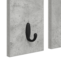 Produktbild för Väggmonterad Klädhängare med hylla Betonggrå 84 x 10 x 80 cm
