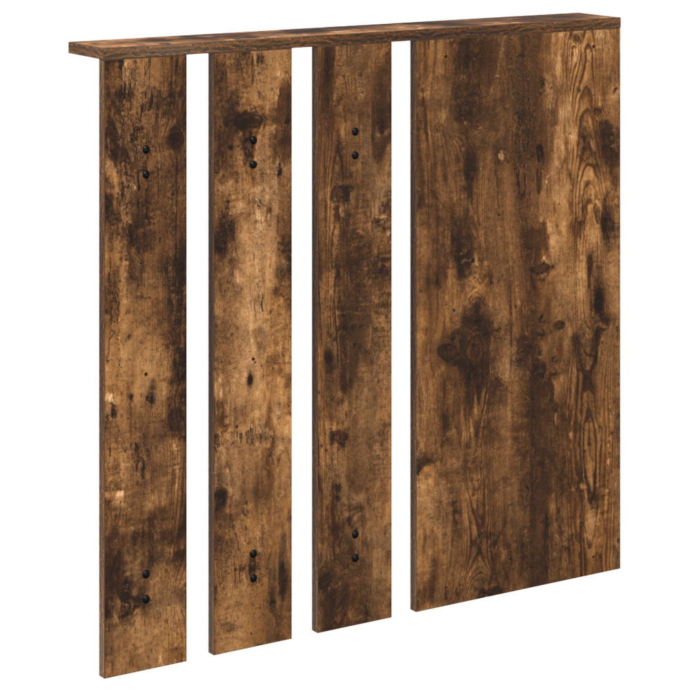 Produktbild för Väggmonterad Klädhängare med hylla Rökfärgad ek 84 x 10 x 80 cm