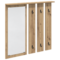 Produktbild för Väggmonterad Klädhängare med hylla artisan ek 84 x 10 x 80 cm