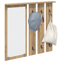 Produktbild för Väggmonterad Klädhängare med hylla artisan ek 84 x 10 x 80 cm