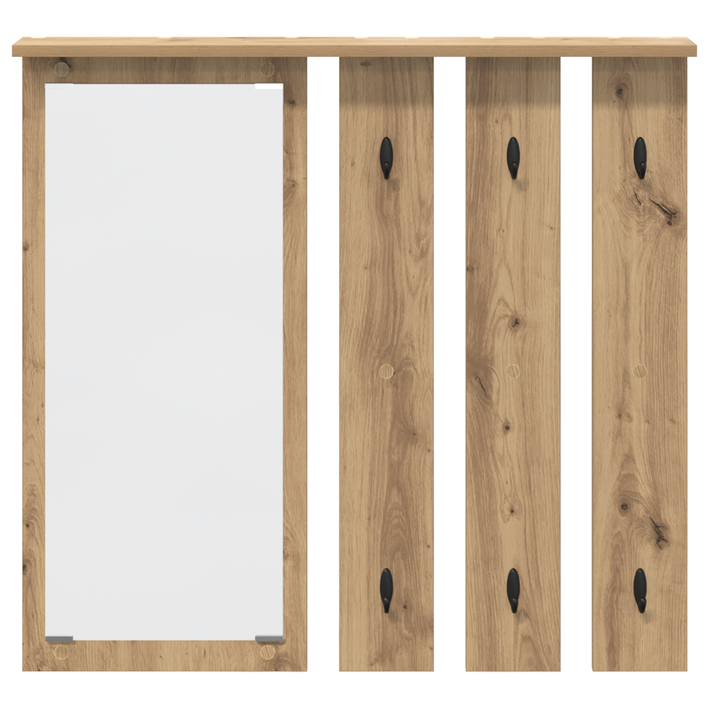 Produktbild för Väggmonterad Klädhängare med hylla artisan ek 84 x 10 x 80 cm