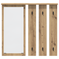 Produktbild för Väggmonterad Klädhängare med hylla artisan ek 84 x 10 x 80 cm