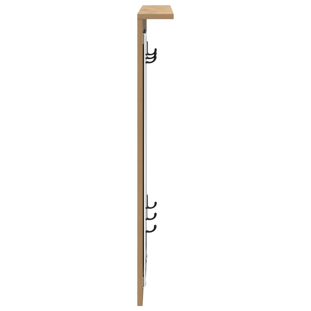 Produktbild för Väggmonterad Klädhängare med hylla artisan ek 84 x 10 x 80 cm