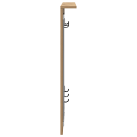 Produktbild för Väggmonterad Klädhängare med hylla artisan ek 84 x 10 x 80 cm