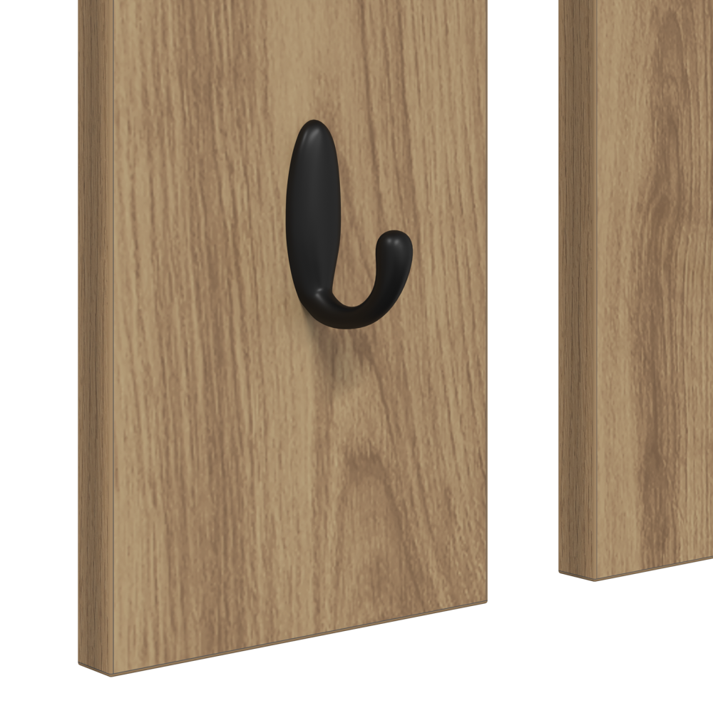 Produktbild för Väggmonterad Klädhängare med hylla artisan ek 84 x 10 x 80 cm