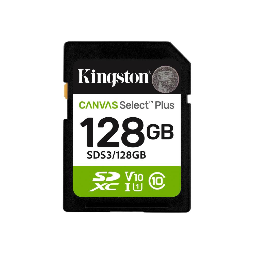 Produktbild för Kingston Canvas Select Plus - flash-minneskort - 128 GB - SDXC UHS-I