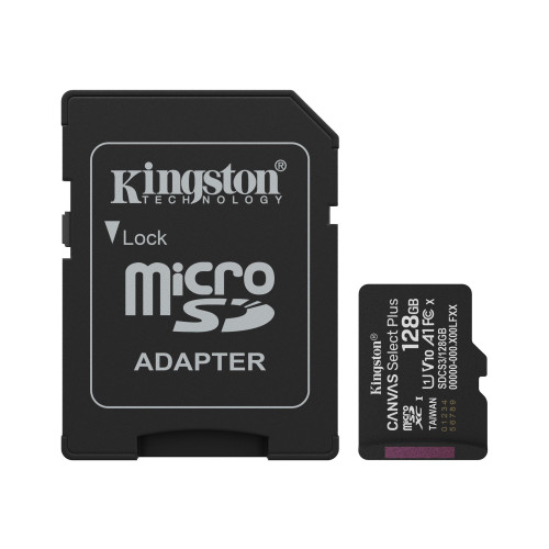 Kingston Kingston Canvas Select Plus - flash-minneskort - 128 GB - mikroSDXC UHS-I