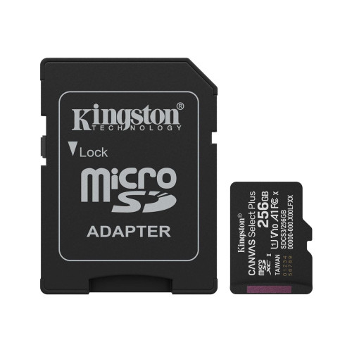 Kingston Kingston Canvas Select Plus - flash-minneskort - 256 GB - mikroSDXC UHS-I