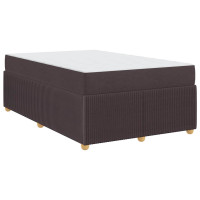 Produktbild för Sängram med madrass Mörkbrun 120 x 190 cm tyg