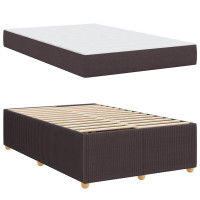Produktbild för Sängram med madrass Mörkbrun 120 x 190 cm tyg