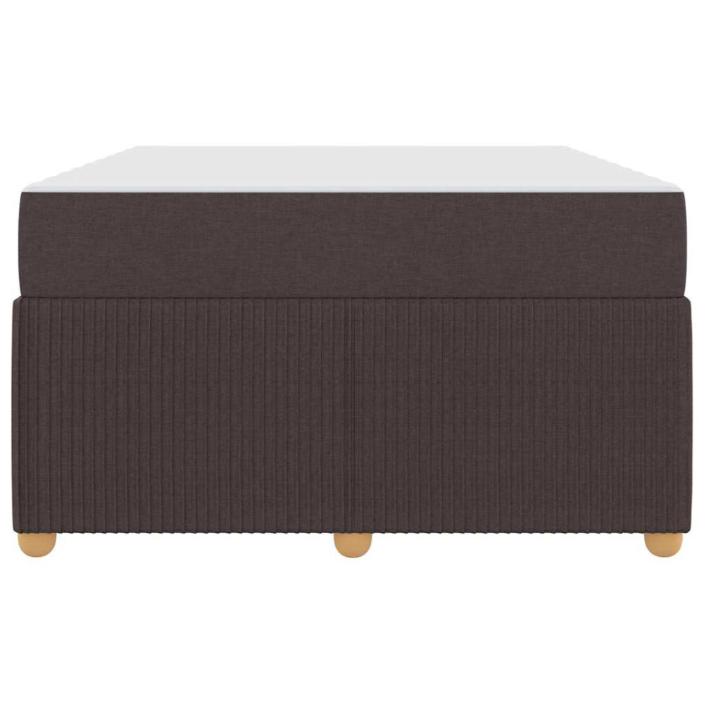Produktbild för Sängram med madrass Mörkbrun 120 x 190 cm tyg