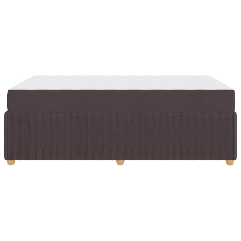 Produktbild för Sängram med madrass Mörkbrun 120 x 190 cm tyg