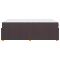 Produktbild för Sängram med madrass Mörkbrun 120 x 190 cm tyg