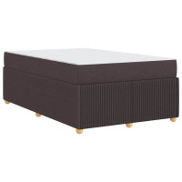 Produktbild för Sängram med madrass Mörkbrun 120 x 190 cm tyg
