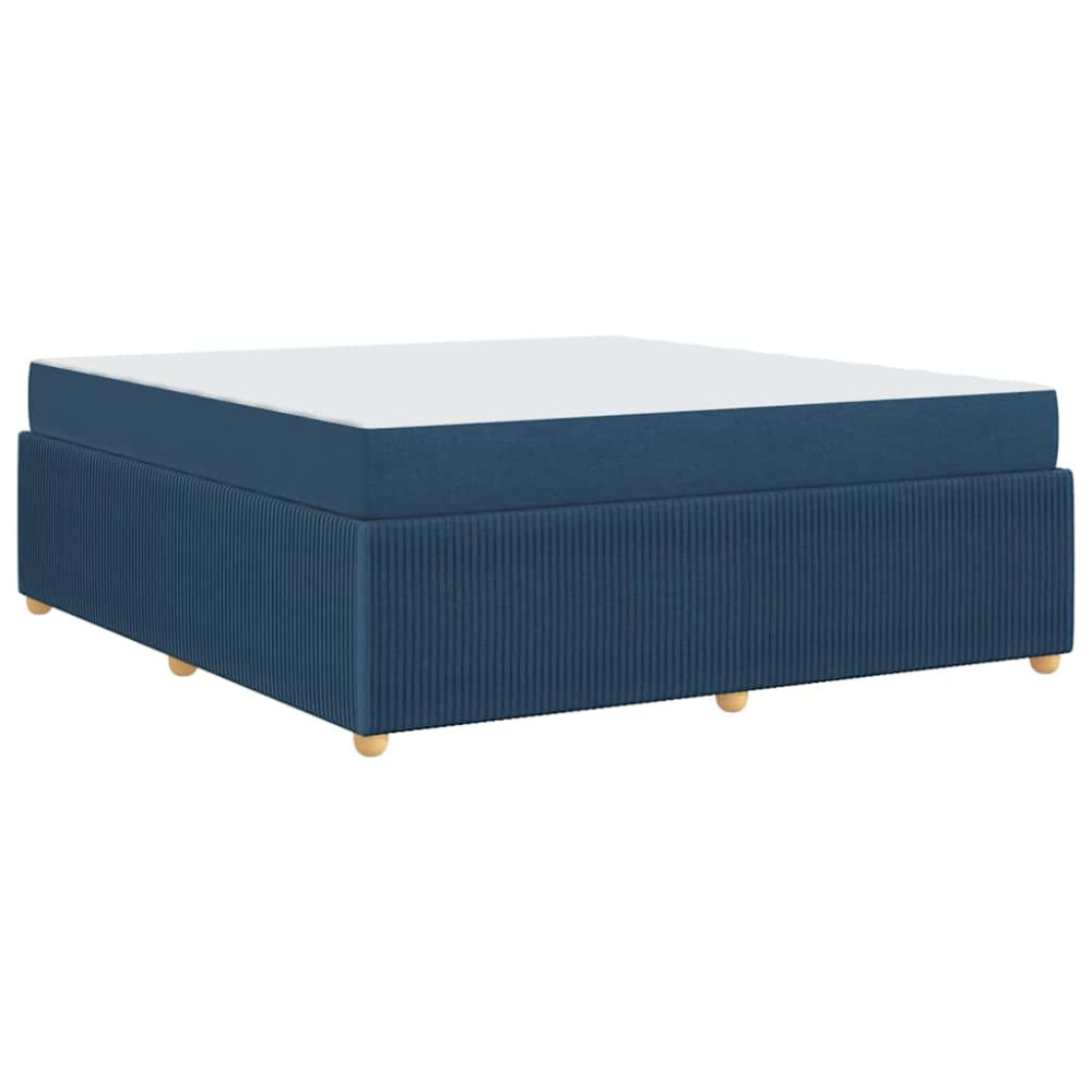 Produktbild för Sängram med madrass Blå 180 x 200 cm tyg