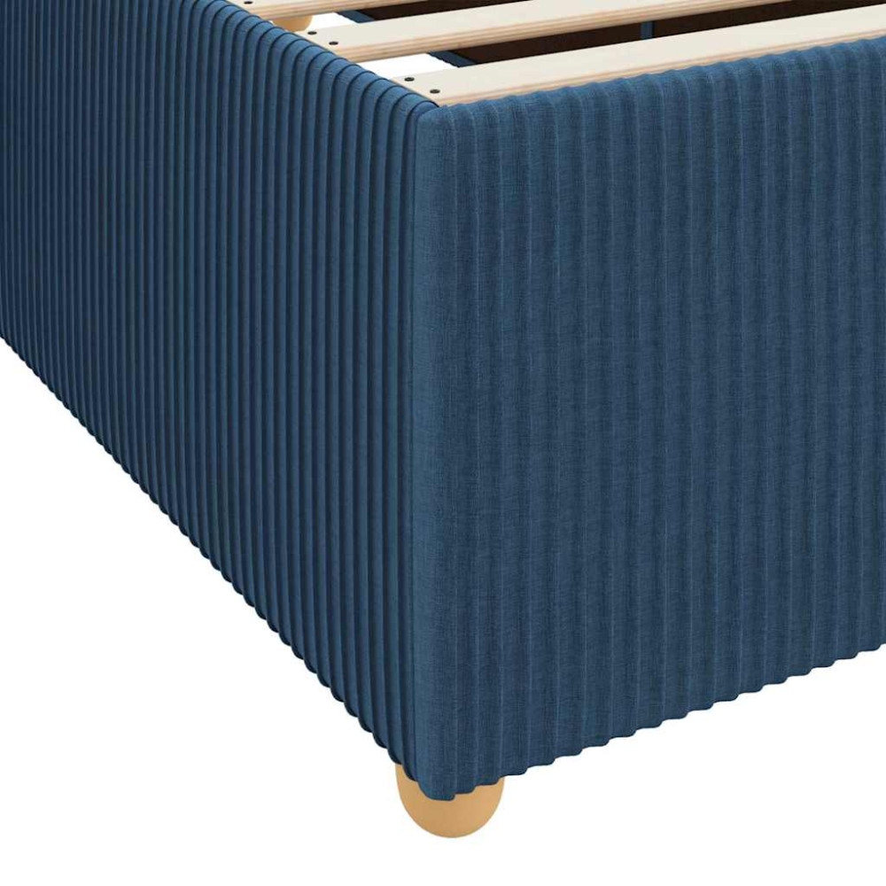 Produktbild för Sängram med madrass Blå 180 x 200 cm tyg