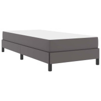 Produktbild för Sängram med madrass Grå 80 x 200 cm tyg