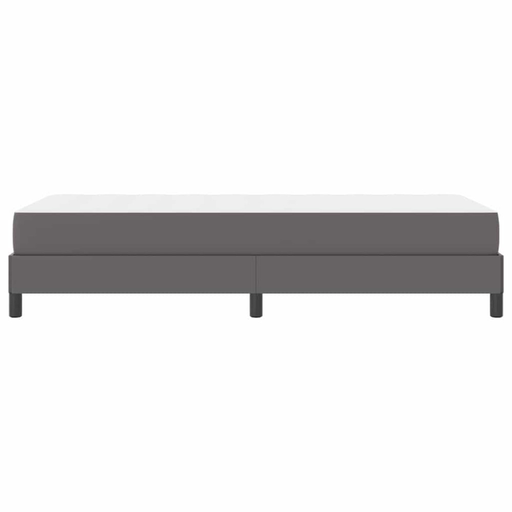 Produktbild för Sängram med madrass Grå 80 x 200 cm tyg