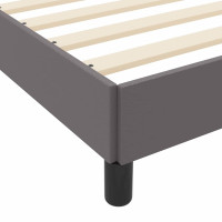 Produktbild för Sängram med madrass Grå 80 x 200 cm tyg