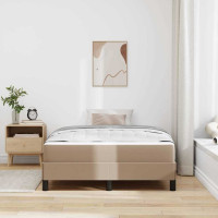 Produktbild för Sängram med madrass Cappuccino 120 x 200 cm tyg