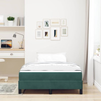 Produktbild för Bäddfjäder med madrass Mörkgrön 120 x 200 cm tyg