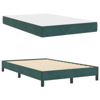 Produktbild för Bäddfjäder med madrass Mörkgrön 120 x 200 cm tyg
