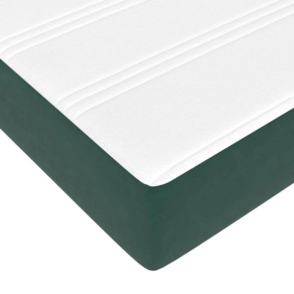 Produktbild för Bäddfjäder med madrass Mörkgrön 200 x 210 cm tyg